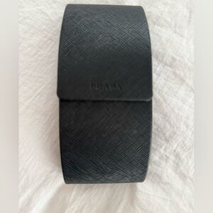 Prada Black Textured Sunglasses Case